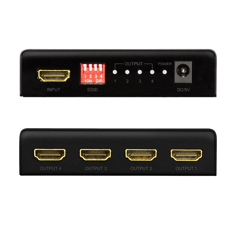 Splitter 4xHDMI 4K, 60Hz, EDID | PartsPC.pl