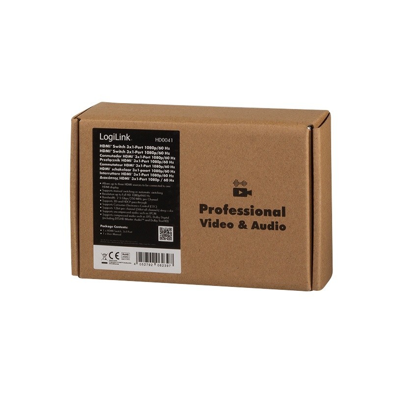 Switch 3x1 HDMI, 1080p 60Hz | PartsPC.pl