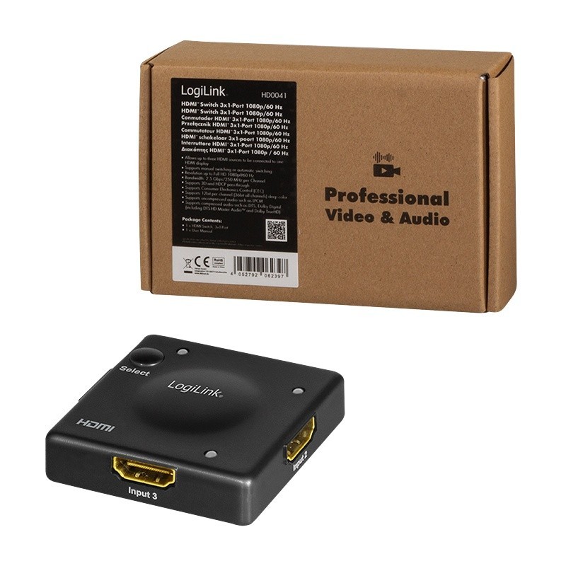 Switch 3x1 HDMI, 1080p 60Hz | PartsPC.pl