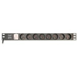 Listwa zasilająca rack (PDU), 8 gniazd FR, 1U, 16A, wtyk Sch… | PartsPC.pl