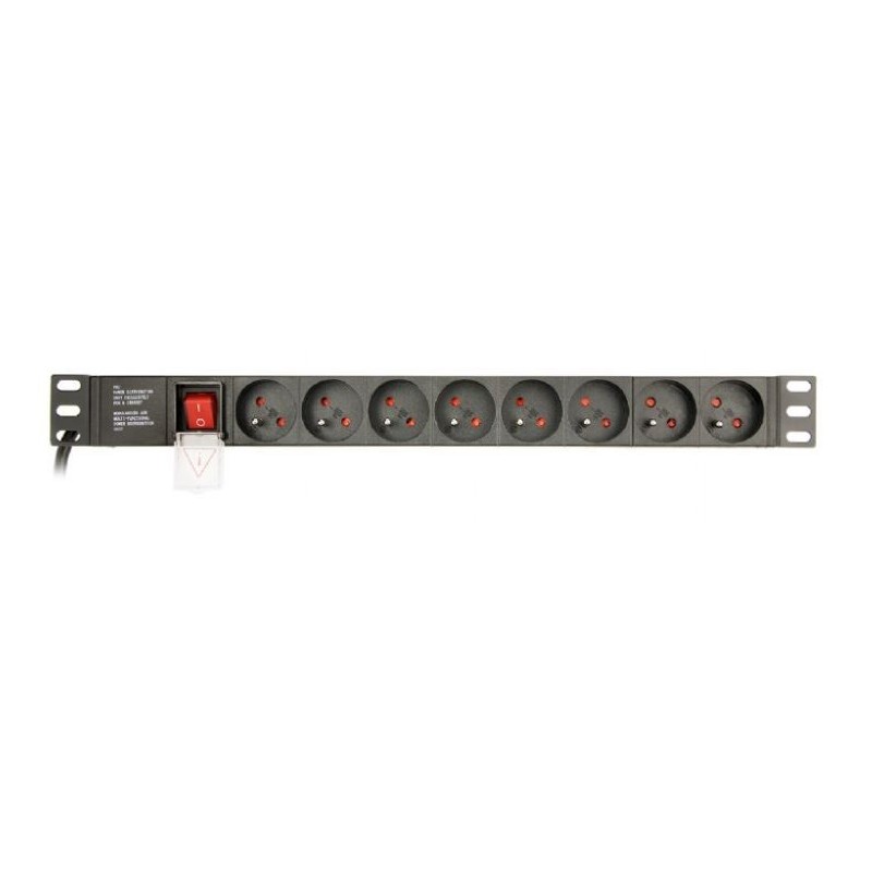 Listwa zasilająca rack (PDU), 8 gniazd FR, 1U, 16A, wtyk Sch… | PartsPC.pl