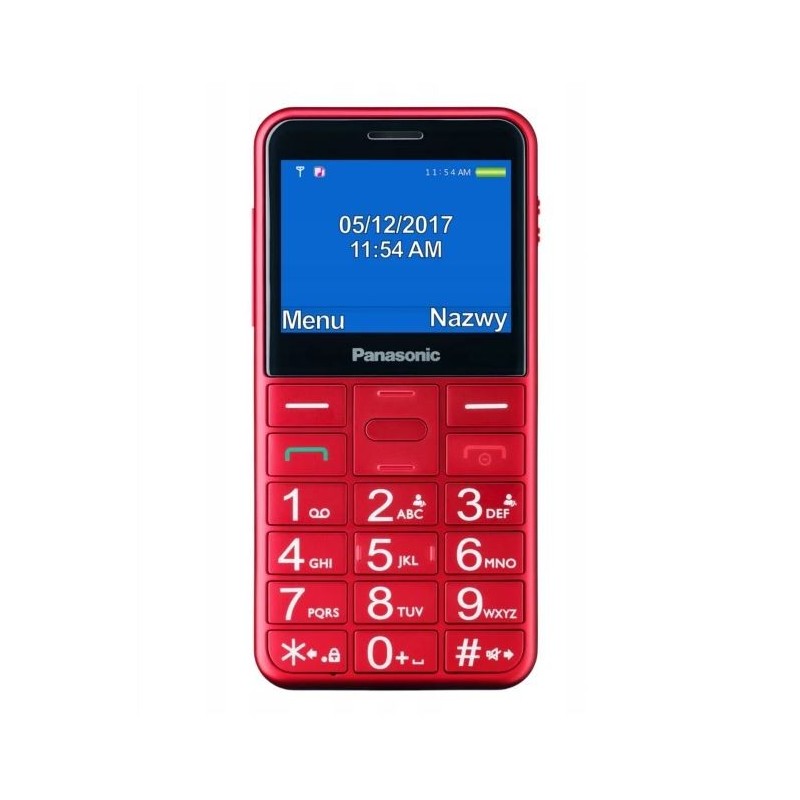 Telefon dla seniora KX-TU155 czerwony | PartsPC.pl