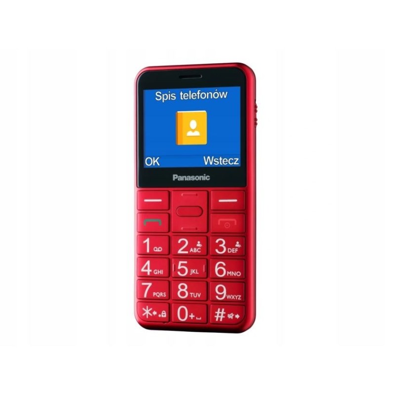 Telefon dla seniora KX-TU155 czerwony | PartsPC.pl