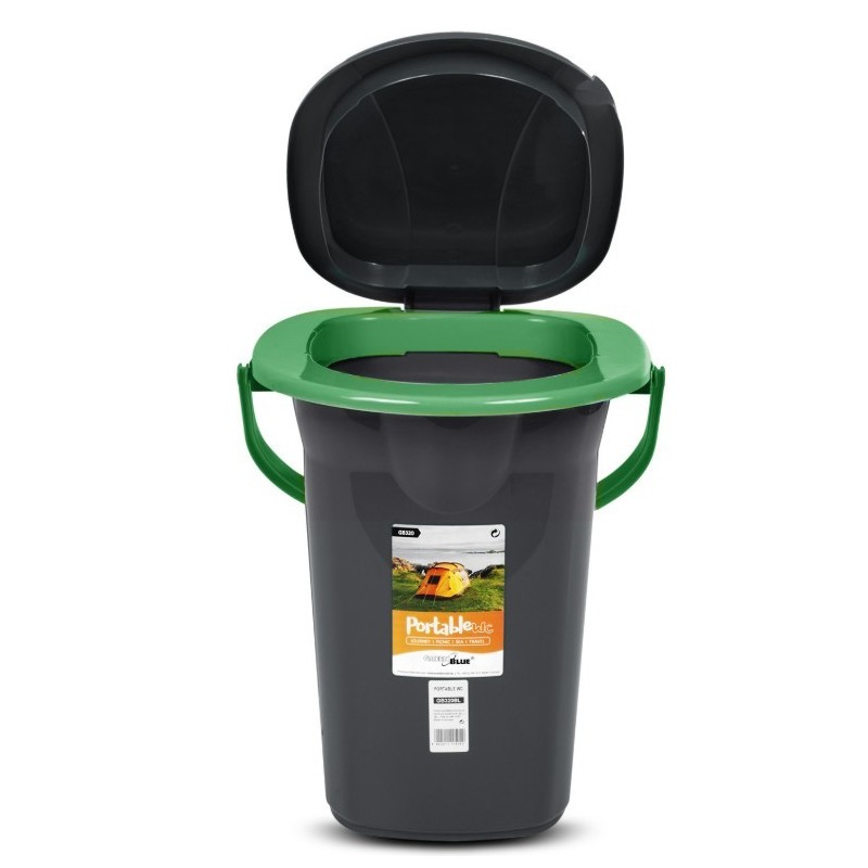 Toaleta turystyczna GB320BG czarno-zielona | PartsPC.pl