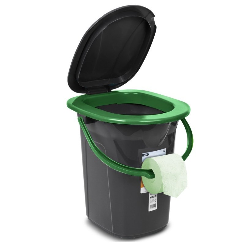 Toaleta turystyczna GB320BG czarno-zielona | PartsPC.pl