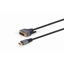 Kabel HDMI do DVI w oplocie 1.8m pozłacane końcówki | PartsPC.pl