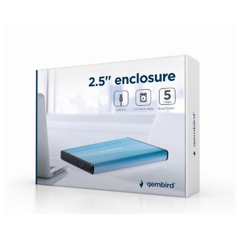 Obudowa zewnętrzna dysków 2.5 USB 3.0 niebieska | PartsPC.pl