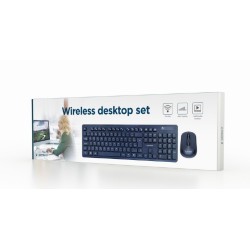 Zestaw klawiatura+mysz czarny/bezprzewodowy US | PartsPC.pl