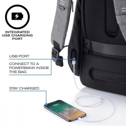 Plecak antykradzieżowy BOBBY HERO XL GREY | PartsPC.pl