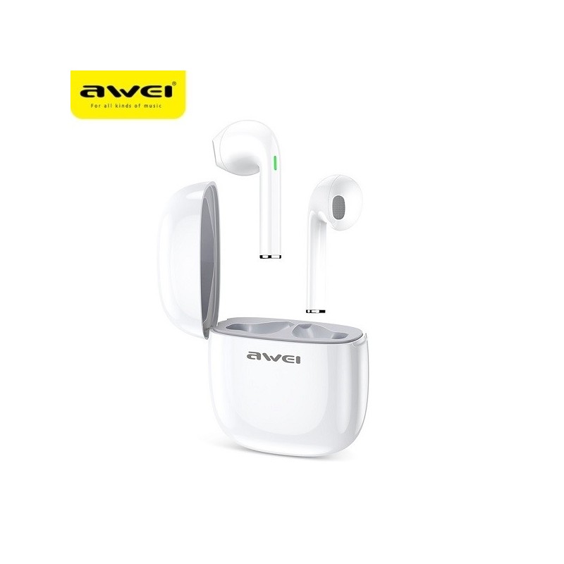 Słuchawki Bluetooth T28 TWS+stacja dokująca Białe | PartsPC.pl