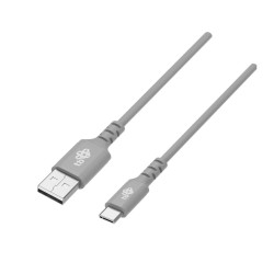 Kabel USB-USB C 2m silikonowy szary Quick Charge | PartsPC.pl