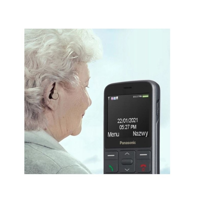 Telefon dla seniora KX-TU160 szary | PartsPC.pl