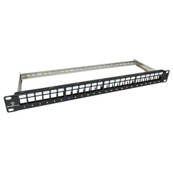 Patch panel pusty 24 porty 1U modularny | PartsPC.pl