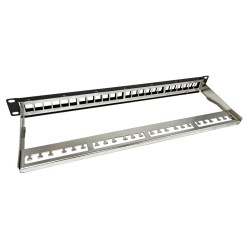 Patch panel pusty 24 porty 1U modularny | PartsPC.pl