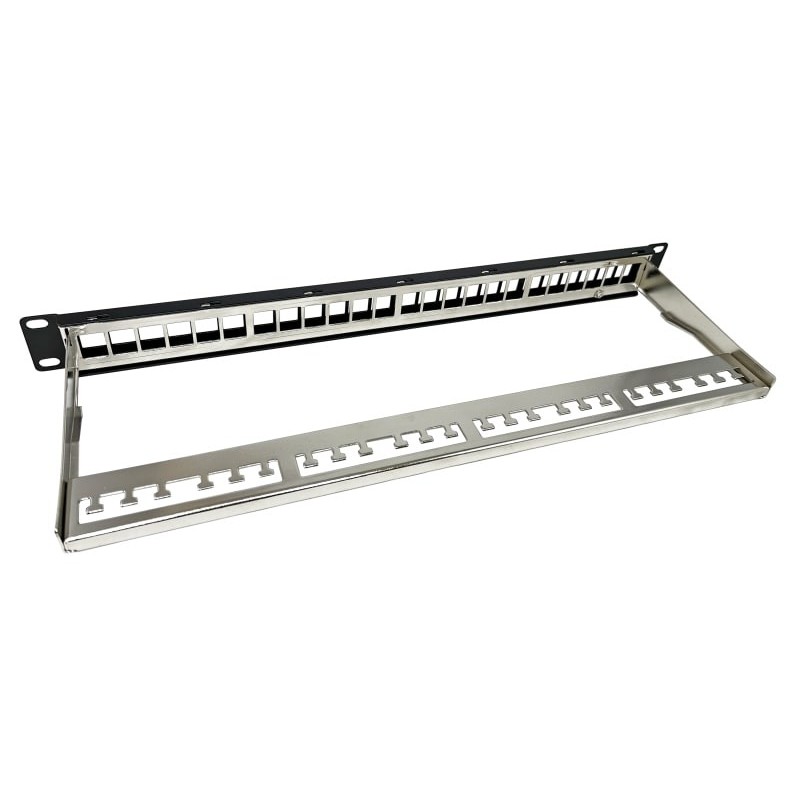 Patch panel pusty 24 porty 1U modularny | PartsPC.pl