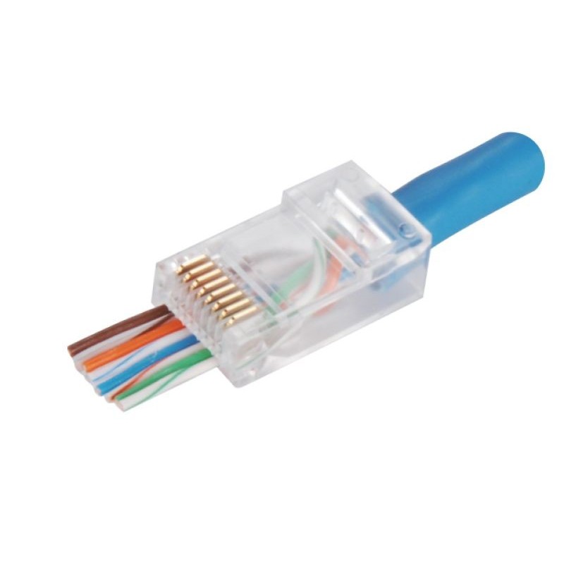 Wtyk przelotowy RJ45 UTP kat.5e (op. 100 szt) | PartsPC.pl