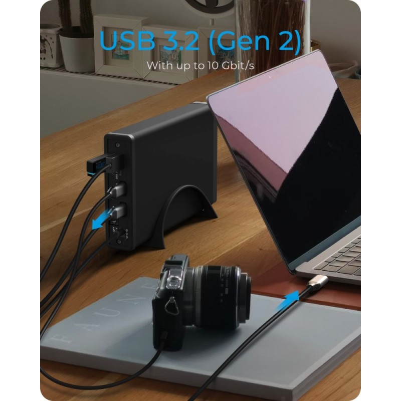 Obudowa IB-382H-C31 2,5/3,5 HDD z wbudowanym HUB 1xUSB-C, 2x… | PartsPC.pl