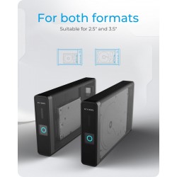 Obudowa IB-382H-C31 2,5/3,5 HDD z wbudowanym HUB 1xUSB-C, 2x… | PartsPC.pl