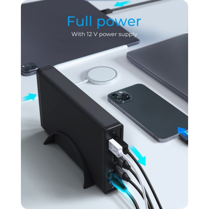 Obudowa IB-382H-C31 2,5/3,5 HDD z wbudowanym HUB 1xUSB-C, 2x… | PartsPC.pl