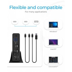 Obudowa IB-382H-C31 2,5/3,5 HDD z wbudowanym HUB 1xUSB-C, 2x… | PartsPC.pl