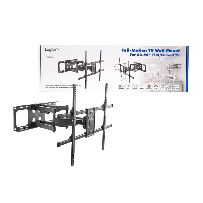 Uchwyt ścienny do TV, VESA, 50-90 cali, max. 75kg | PartsPC.pl