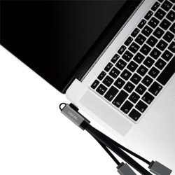 Hub USB 3.2, USB-C/M 90, do 3xUSB-A/F, 0.15m | PartsPC.pl