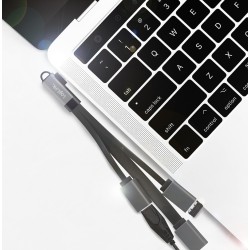 Hub USB 3.2, USB-C/M 90, do 3xUSB-A/F, 0.15m | PartsPC.pl