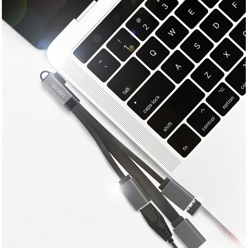 Hub USB 3.2, USB-C/M 90, do 3xUSB-A/F, 0.15m | PartsPC.pl