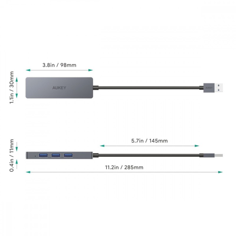 CB-H36 aluminiowy HUB USB-A | Ultra Slim | 4w1 | 4xUSB 3.0 |… | PartsPC.pl