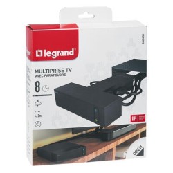 Przedłużacz TV ochron 4x2P+Z + 4x2P 2m czarny | PartsPC.pl