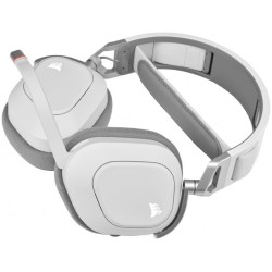 Słuchawki bezprzewodowe HS80 RGB Gaming Spatial Audio białe | PartsPC.pl