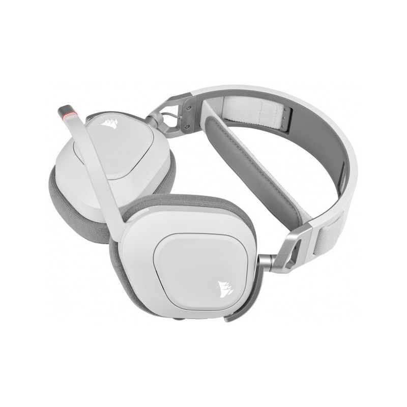 Słuchawki bezprzewodowe HS80 RGB Gaming Spatial Audio białe | PartsPC.pl