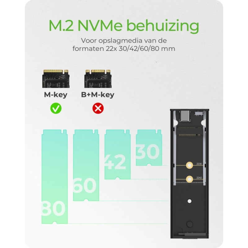 Obudowa dysku SSD IB-1807MT-C31 M.2 NVMe, USB 3.2(Gen2) Type… | PartsPC.pl