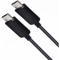 Kabel USB C - USB C 1m. silikonowy czarny | PartsPC.pl