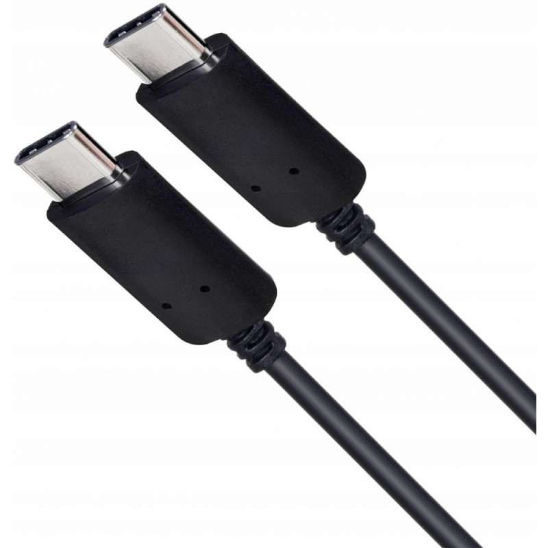 Kabel USB C - USB C 1m. silikonowy czarny | PartsPC.pl