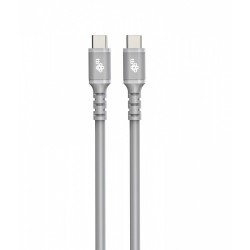 Kabel USB C - USB C 1m silikonowy szary | PartsPC.pl