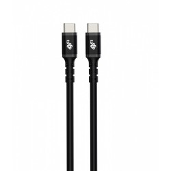 Kabel USB-C - USB-C 2m silikonowy czarny | PartsPC.pl
