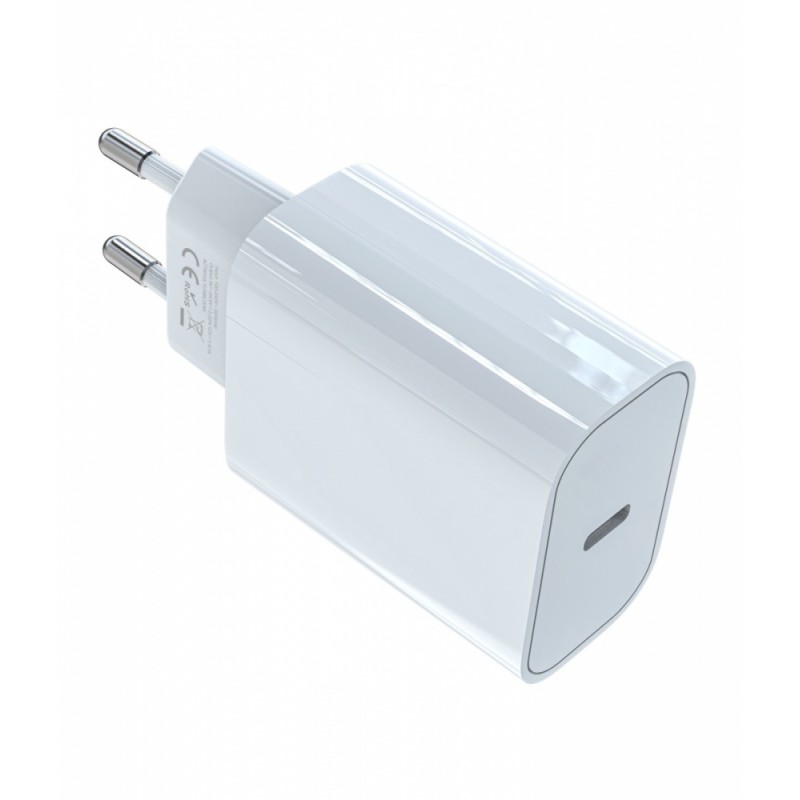 Ładowarka sieciowa USB C 20W Power Delivery biała | PartsPC.pl