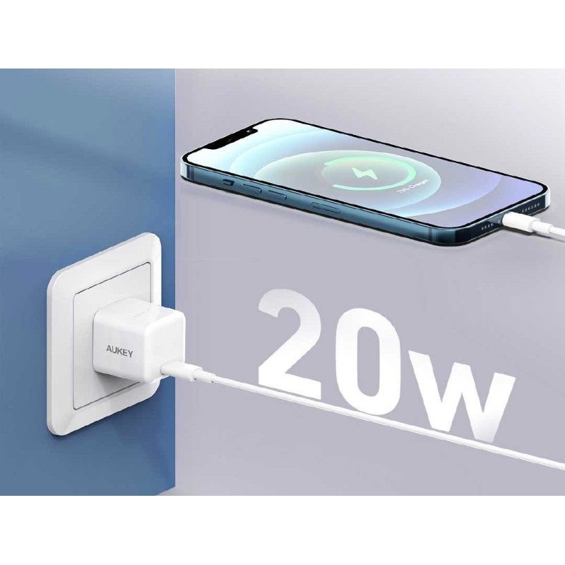PA-F5 OEM White Mini ładowarka sieciowa 1xUSB-C 20W PD Power… | PartsPC.pl