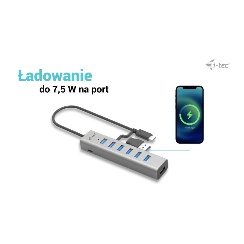 Hub USB-C Charging Metal HUB 7 Port | PartsPC.pl