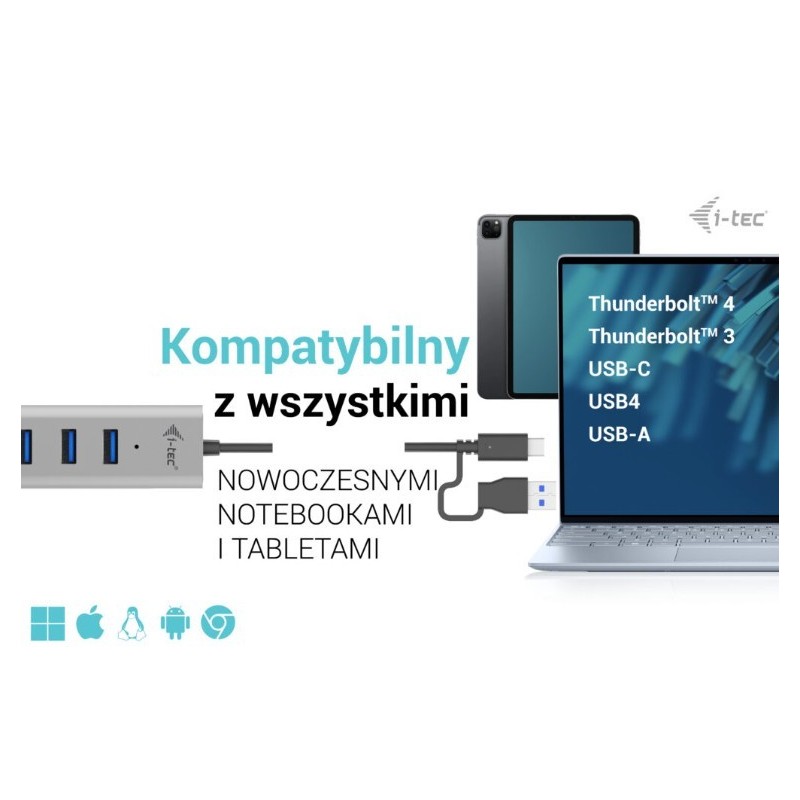 Hub USB-C Charging Metal HUB 7 Port | PartsPC.pl