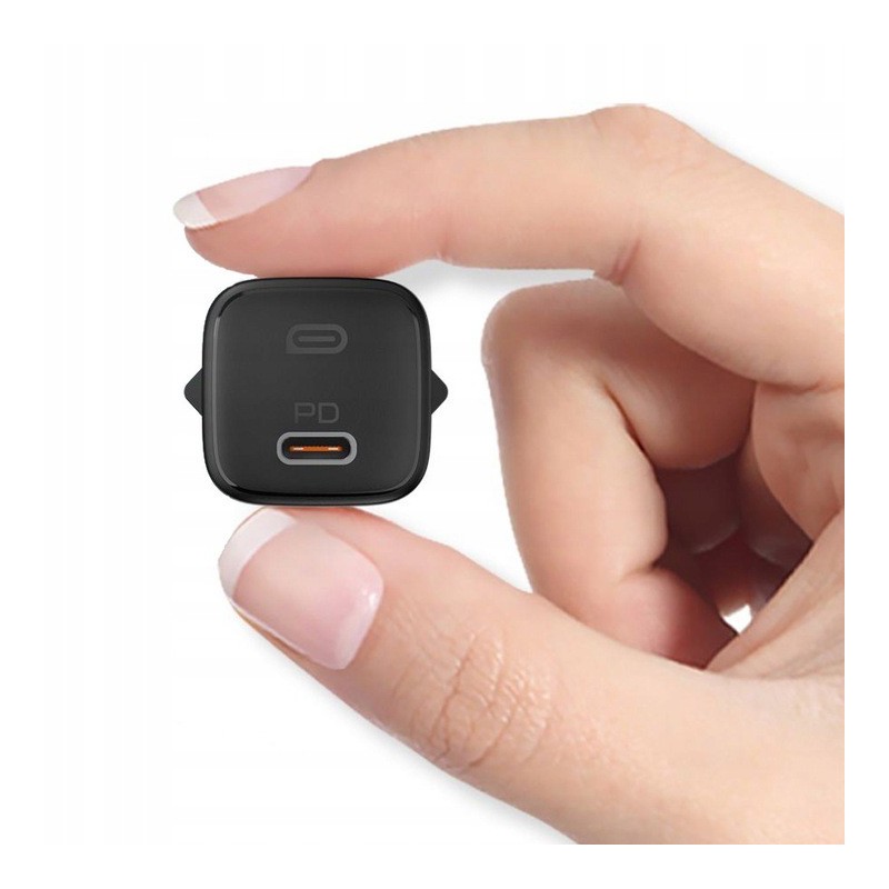 PA-B1 Black Omnia Mini Ładowarka sieciowa 1xUSB-C Power Deli… | PartsPC.pl