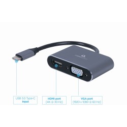 Adapter USB-C to HDMI VGA | PartsPC.pl