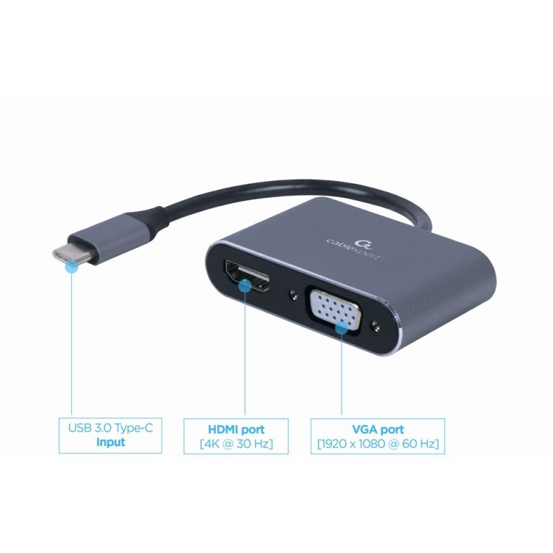 Adapter USB-C to HDMI VGA | PartsPC.pl