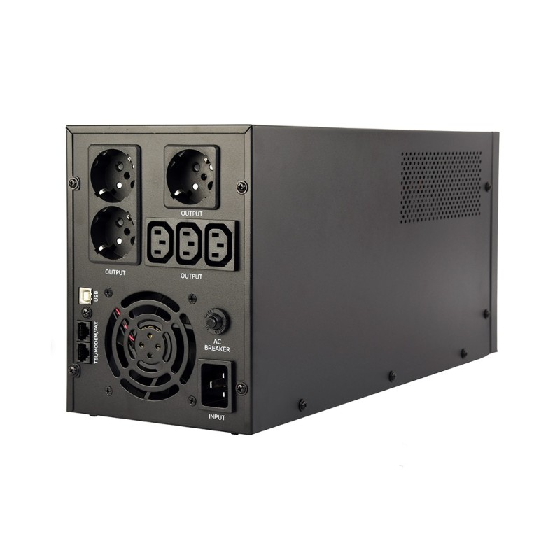 Zasilacz UPS 3000VA Line-in 1xC14 3xC13 2xShuko USB RJ45 | PartsPC.pl