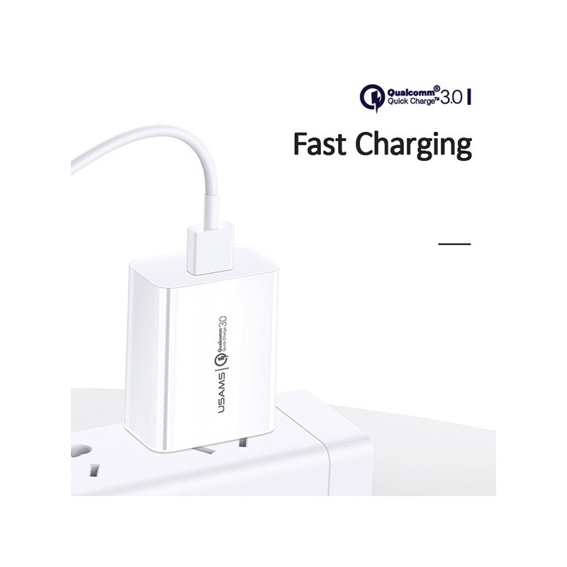 Ładowarka sieciowa T22 18W QC 3.0 kabel USB-C | PartsPC.pl
