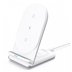 LC-A2 White ładowarka bezprzewodowa 2w1 Qi 10W USB-C | PartsPC.pl