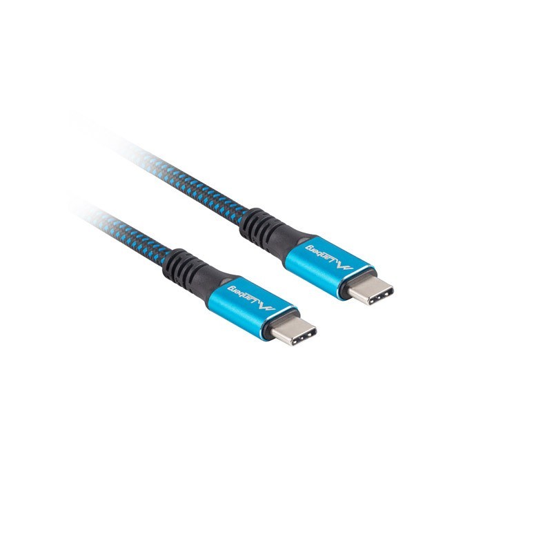 Kabel USB-C M/M USB4 1.2m 100W 8K 60HZ czarno-niebieski | PartsPC.pl