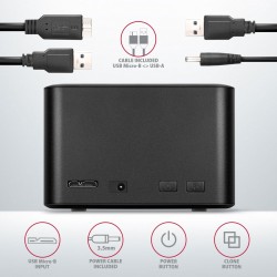 ADSA-D25 MINI stacja dokująca USB 3.2 Gen 1 - 2x SATA 6G 2.5… | PartsPC.pl
