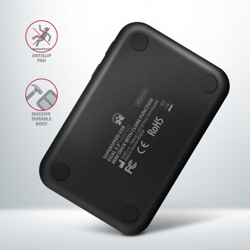 ADSA-D25 MINI stacja dokująca USB 3.2 Gen 1 - 2x SATA 6G 2.5… | PartsPC.pl